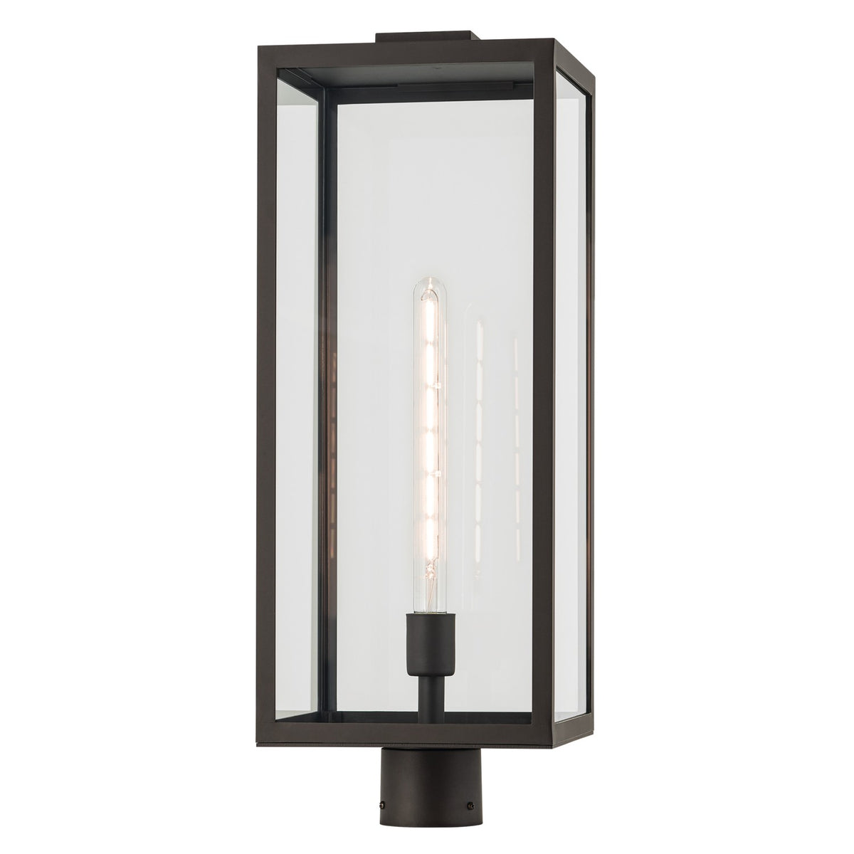 KICHLER 59115OZ Branner 25.5 Inch 1 Light Outdoor Post Light With Clear Glass In Olde Bronze