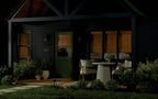 KICHLER 59138BKT Hone 18 Inch 1 Light Outdoor Wall Light With Clear Glass In Textured Black With Natural Brass Accent