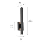KICHLER 59144BKT Nocar 22.25 Inch Led Outdoor Wall Light In Textured Black