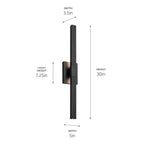 KICHLER 59145BKT Nocar 30 Inch Led Outdoor Wall Light In Textured Black