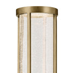 KICHLER 59142BKT Camillo 22.5 Inch Led Outdoor Post Light With Clear Seeded Glass In Textured Black With Natural Brass