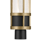 KICHLER 59142BKT Camillo 22.5 Inch Led Outdoor Post Light With Clear Seeded Glass In Textured Black With Natural Brass
