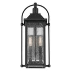 KICHLER 49714BKT Harbor Row 18.5" 2-Light Outdoor Wall Light With Clear Seeded Glass In Textured Black