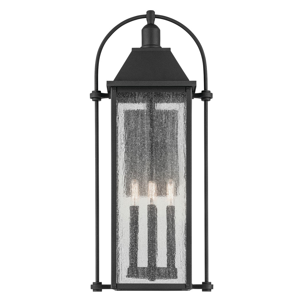 KICHLER 49716BKT Harbor Row 28.75" 4-Light Outdoor Wall Light With Clear Seeded Glass In Textured Black
