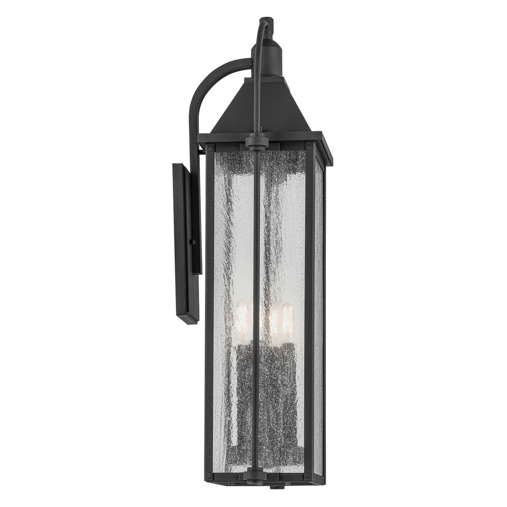 KICHLER 49716BKT Harbor Row 28.75" 4-Light Outdoor Wall Light With Clear Seeded Glass In Textured Black