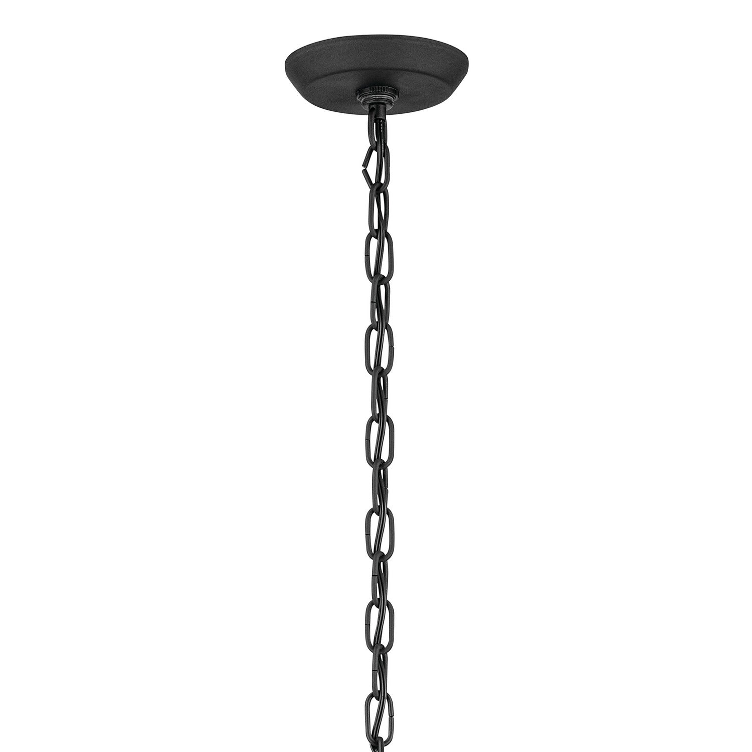 KICHLER 49718BKT Harbor Row 25.75" 4-Light Outdoor Hanging Light With Clear Seeded Glass In Textured Black