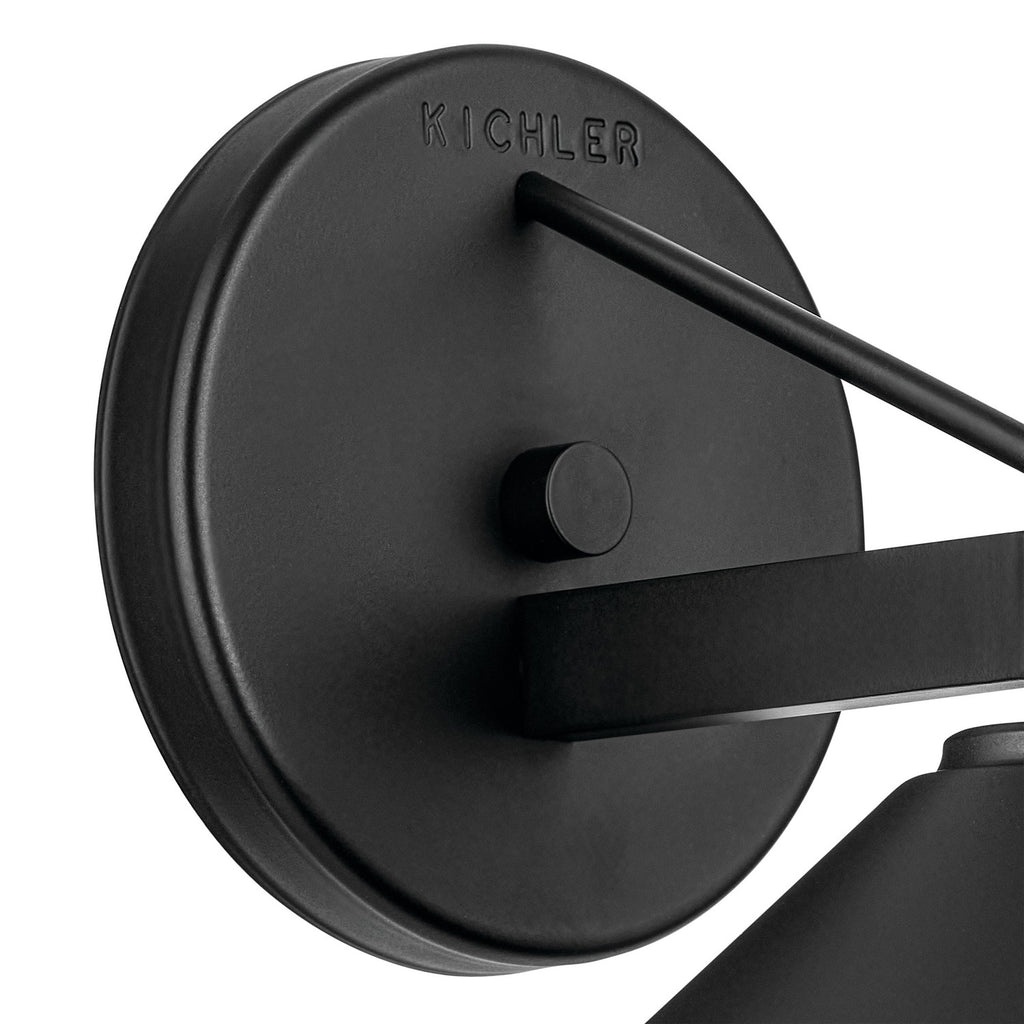 KICHLER 49059BK Ripley 8" 1-Light Outdoor Wall Light In Black