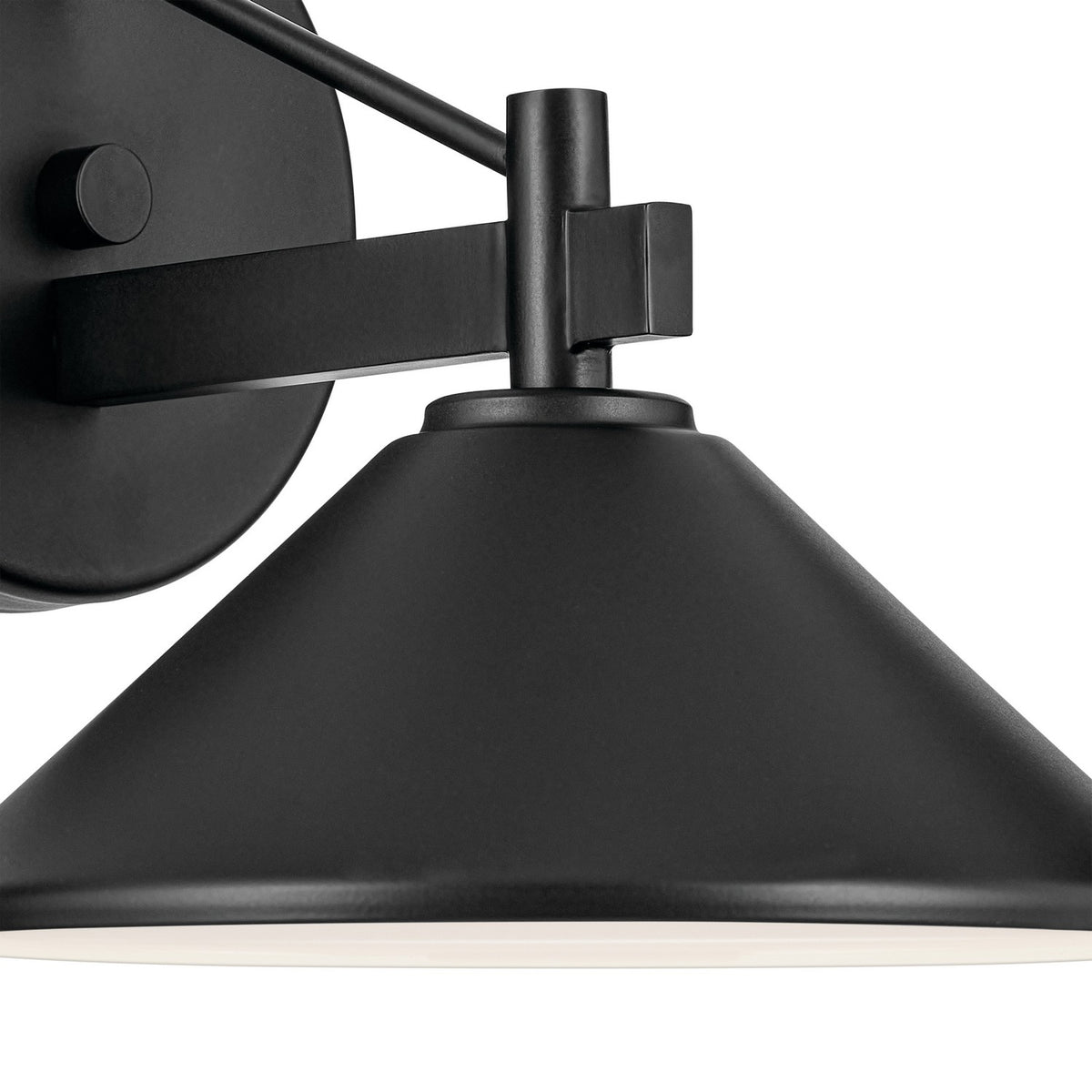 KICHLER 49059BK Ripley 8" 1-Light Outdoor Wall Light In Black
