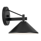 KICHLER 49059BK Ripley 8" 1-Light Outdoor Wall Light In Black