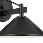 KICHLER 49060BK Ripley 10" 1-Light Outdoor Wall Light In Black