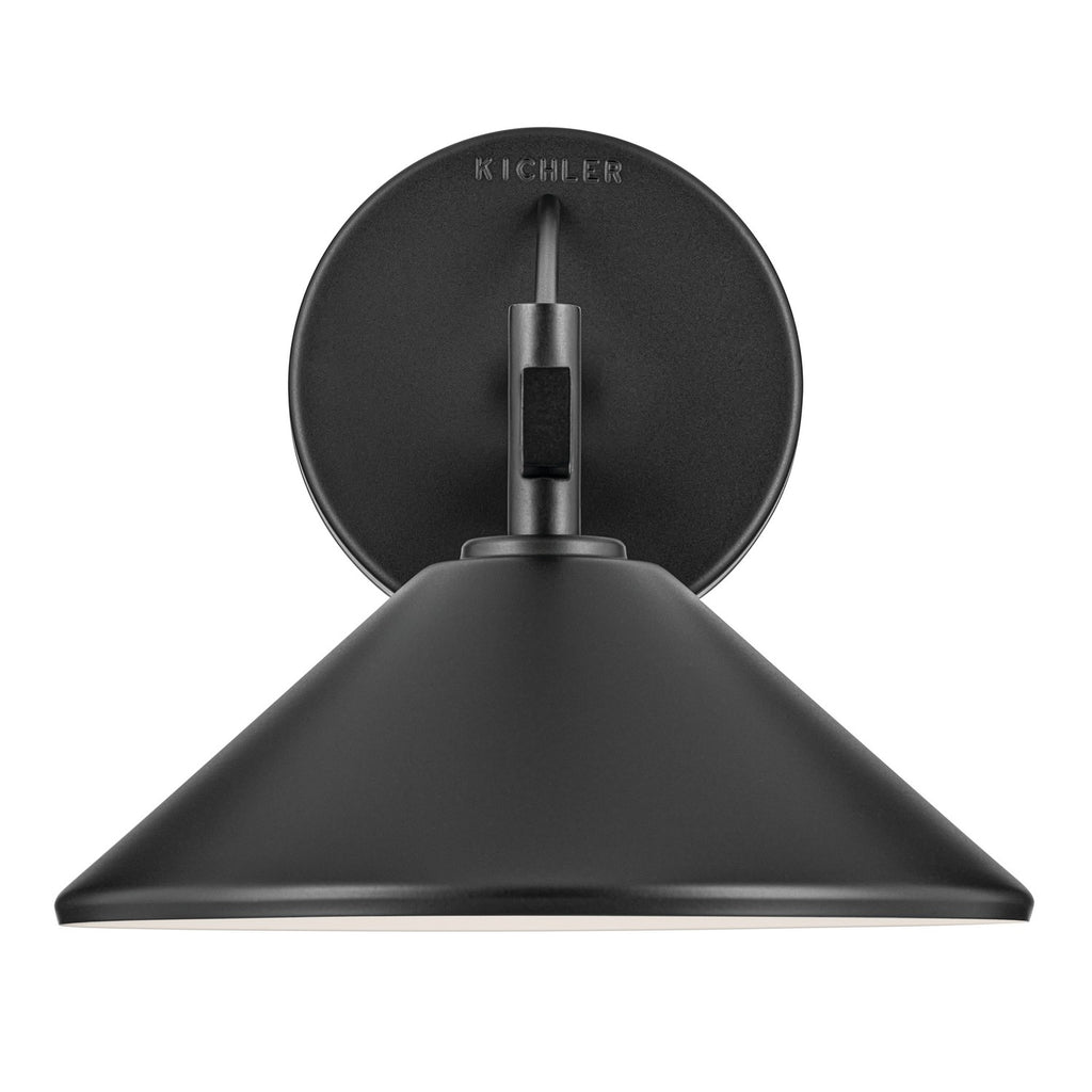 KICHLER 49060BK Ripley 10" 1-Light Outdoor Wall Light In Black