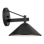 KICHLER 49060BK Ripley 10" 1-Light Outdoor Wall Light In Black