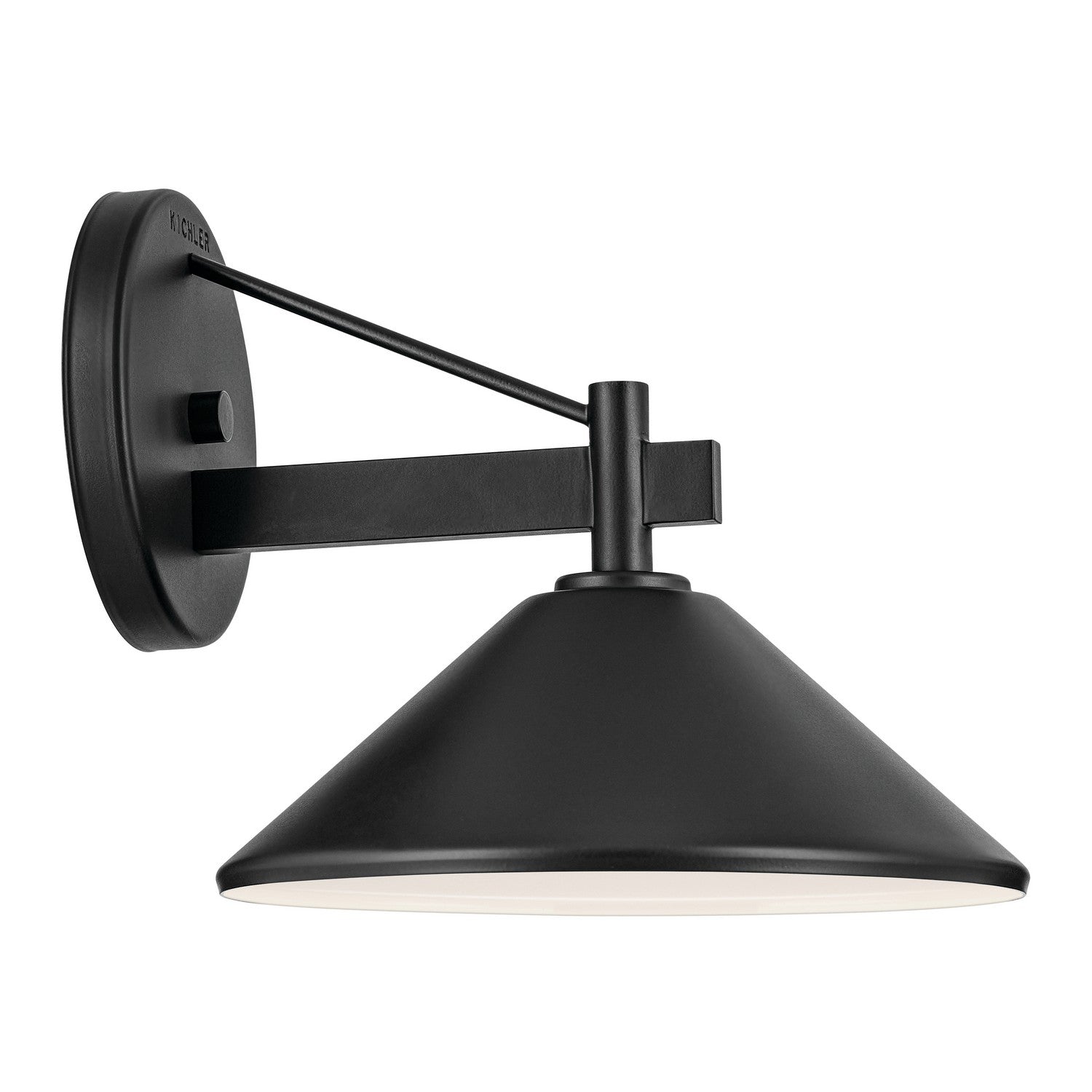 KICHLER 49060BK Ripley 10" 1-Light Outdoor Wall Light In Black