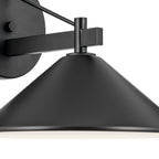 KICHLER 49061BK Ripley 12" 1-Light Outdoor Wall Light In Black