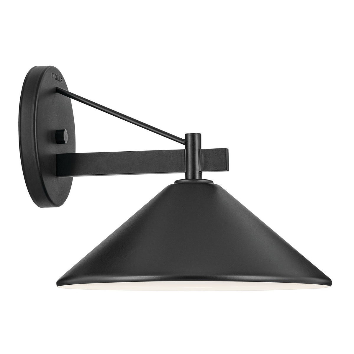 KICHLER 49061BK Ripley 12" 1-Light Outdoor Wall Light In Black