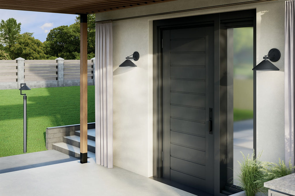 KICHLER 49061BK Ripley 12" 1-Light Outdoor Wall Light In Black