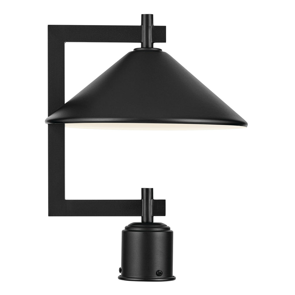 KICHLER 49063BK Ripley 16" 1-Light Outdoor Post Light In Black