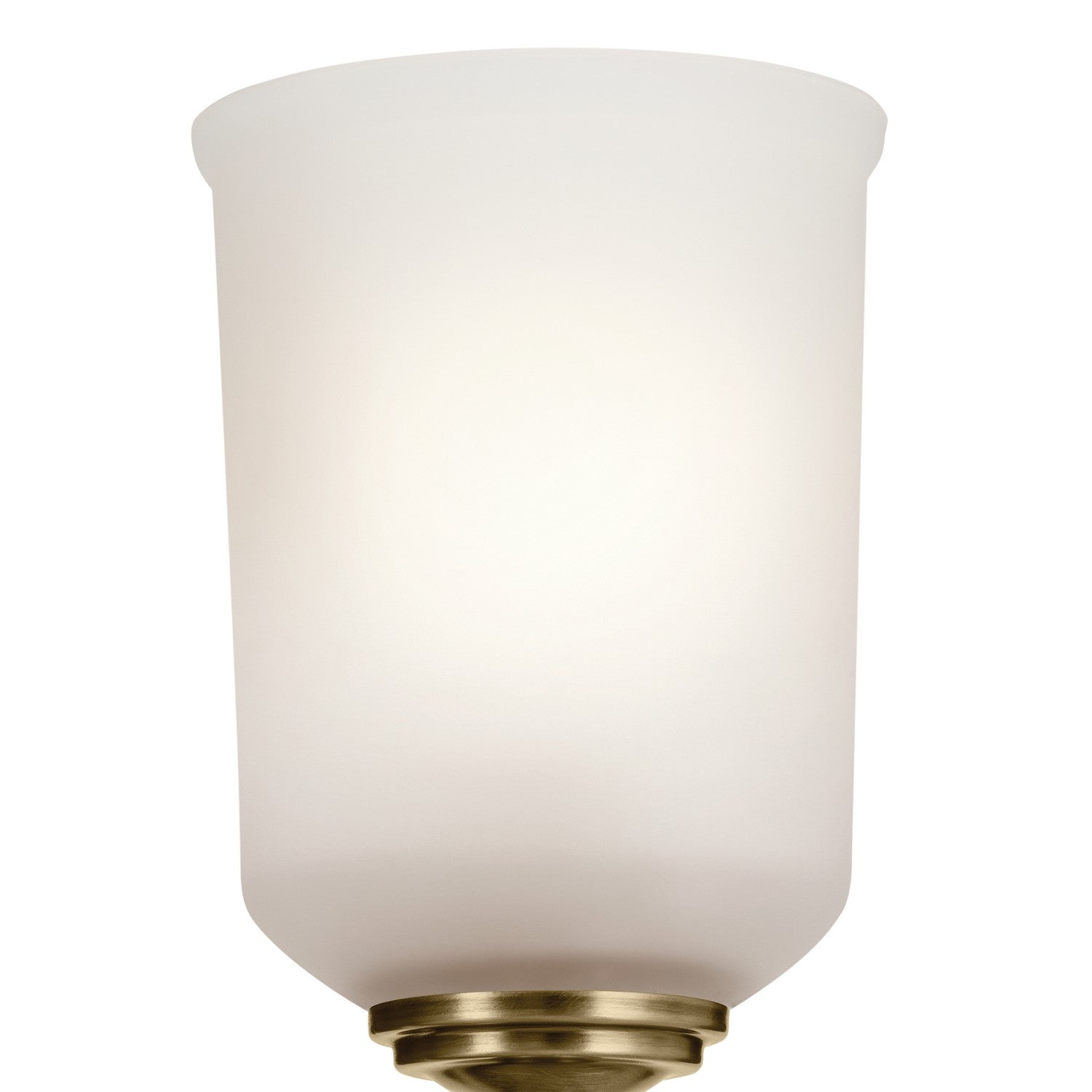 KICHLER 45572NBR Shailene 5" 1-Light Wall Sconce With Clear Satin Etched Glass In Natural Brass
