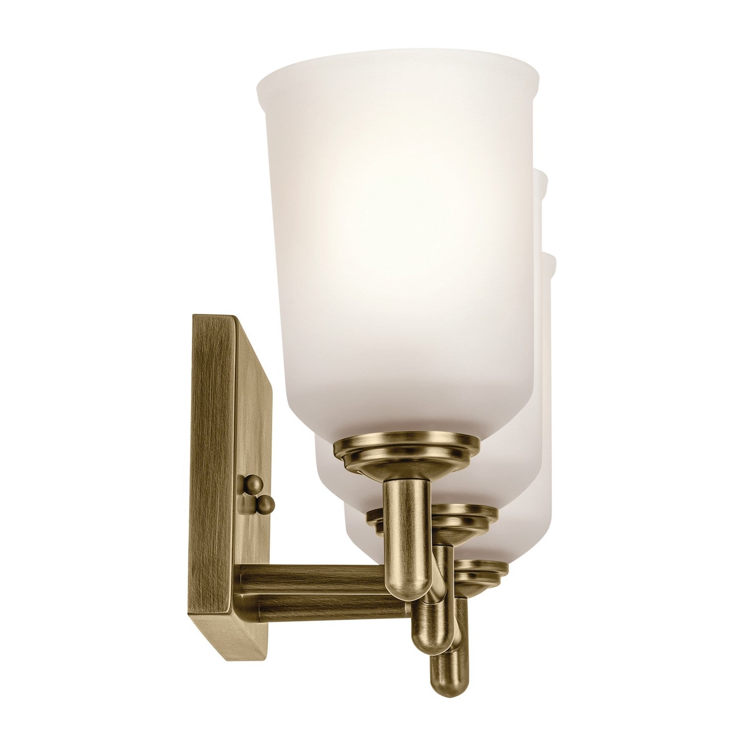 KICHLER 45574NBR Shailene 21" 3-Light Vanity Light With Clear Satin Etched Glass In Natural Brass