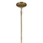 KICHLER 43674NBR Shailene 11" 1-Light Mini Pendant With Clear Satin Etched Glass In Natural Brass