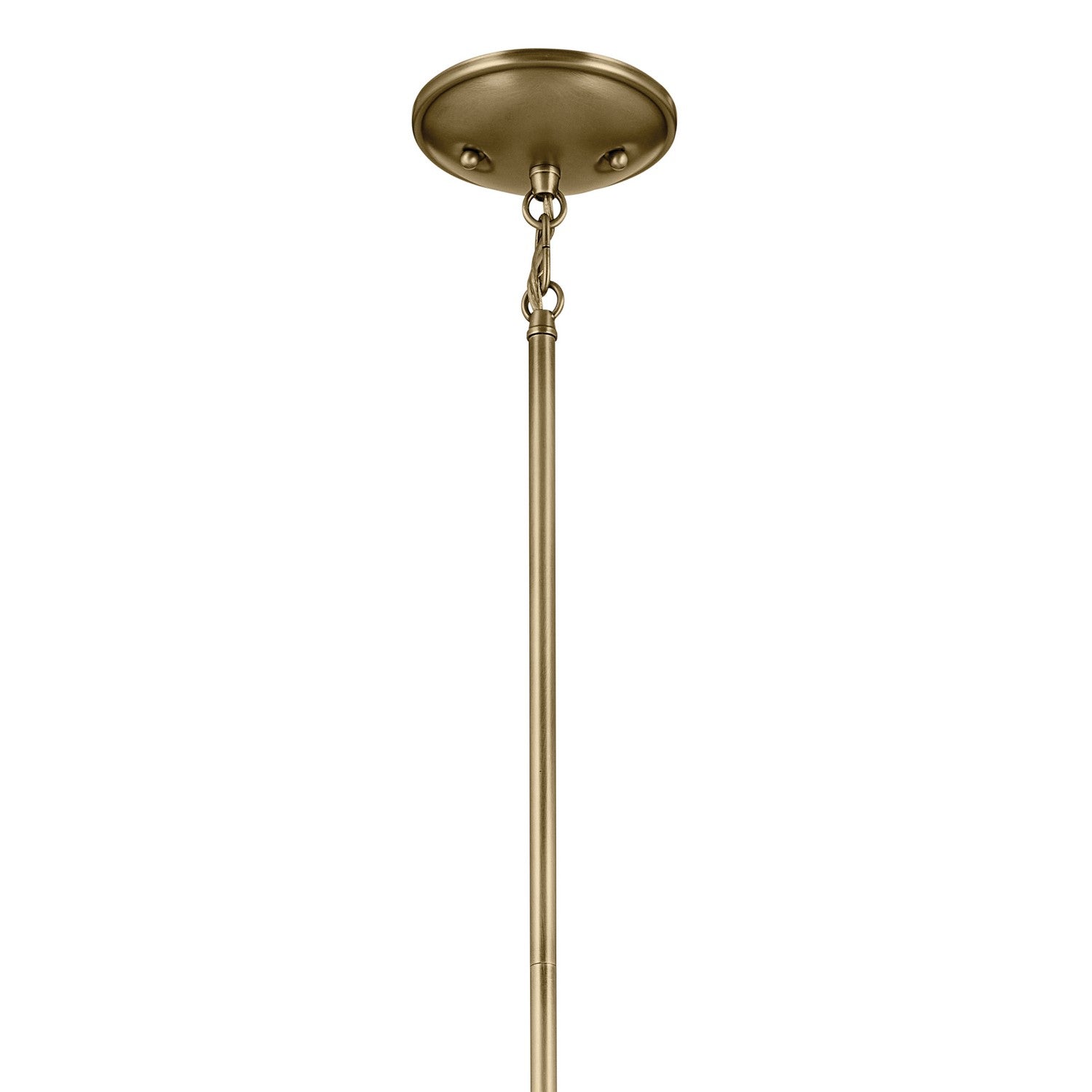 KICHLER 43674NBR Shailene 11" 1-Light Mini Pendant With Clear Satin Etched Glass In Natural Brass