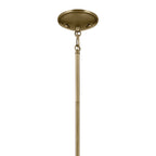 KICHLER 43670NBR Shailene 15.25" 3-Light Mini Chandelier With Clear Satin Etched Glass In Natural Brass