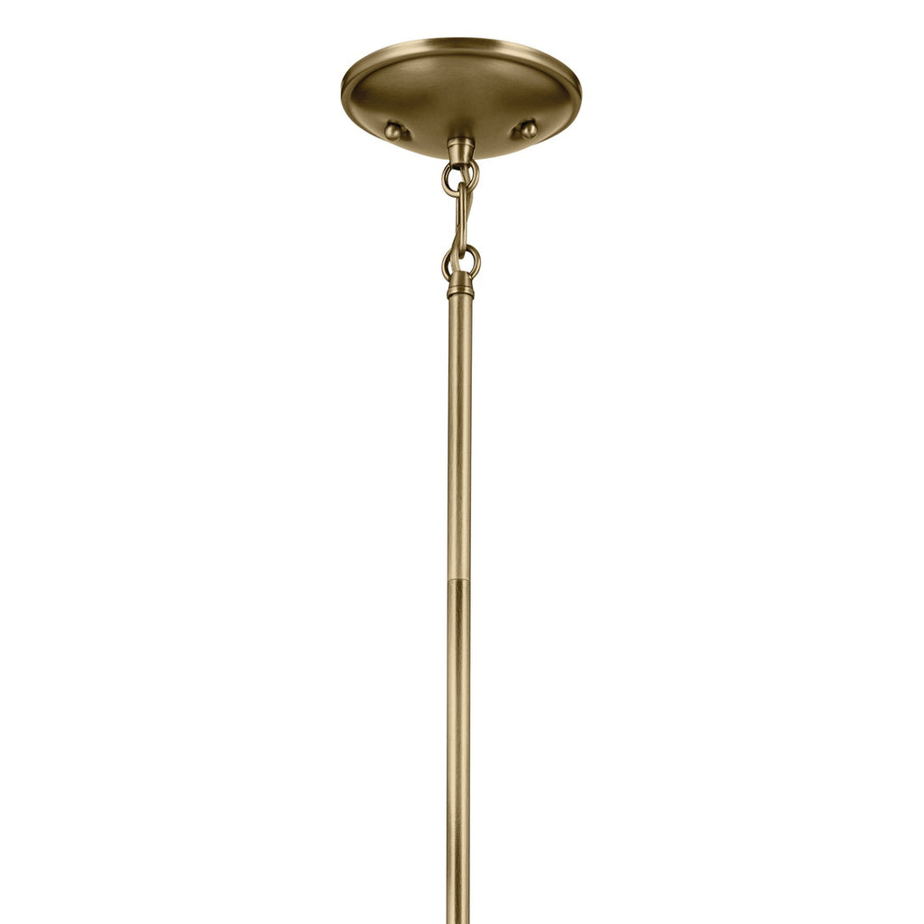 KICHLER 43671NBR Shailene 15.25" 5-Light Chandelier With Clear Satin Etched Glass In Natural Brass