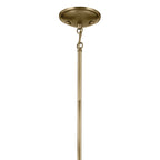 KICHLER 43671NBR Shailene 15.25" 5-Light Chandelier With Clear Satin Etched Glass In Natural Brass