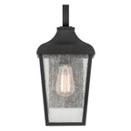 KICHLER 49735BKT Forestdale 14.75" 1-Light Outdoor Wall Light With Clear Water Glass In Textured Black