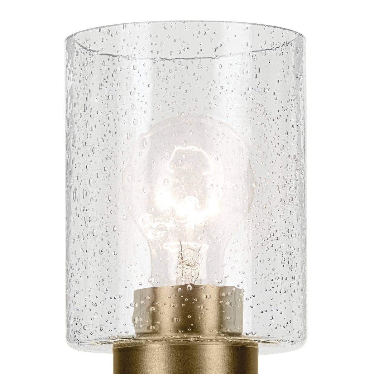 KICHLER 45910NBR Winslow 9.25" 1-Light Wall Sconce With Clear Seeded Glass In Natural Brass