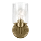 KICHLER 45910NBR Winslow 9.25" 1-Light Wall Sconce With Clear Seeded Glass In Natural Brass
