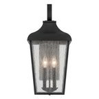 KICHLER 49737BKT Forestdale 21.5" 2-Light Outdoor Wall Light With Clear Water Glass In Textured Black