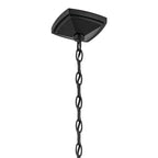 KICHLER 49740BKT Forestdale 19.75" 4-Light Outdoor Hanging Pendant With Clear Water Glass In Textured Black