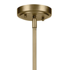 KICHLER 44032NBR Winslow 7.5" 1-Light Mini Pendant Light With Clear Seeded Glass In Natural Brass
