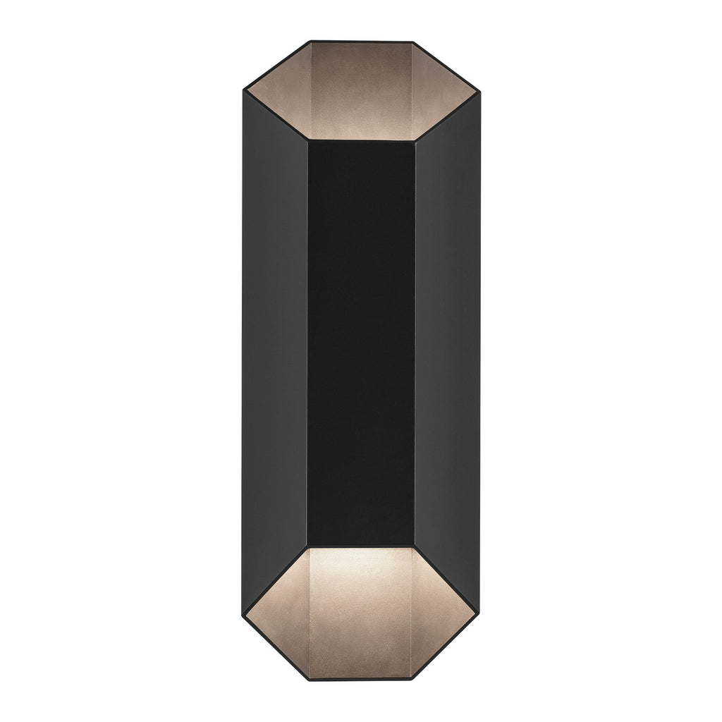 KICHLER 49608BKLED Estella 16.5" Led 2-Light Outdoor Wall Light In Black