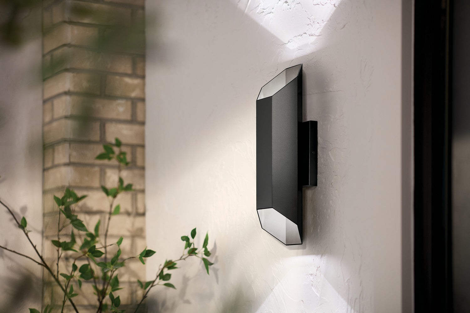 KICHLER 49608BKLED Estella 16.5" Led 2-Light Outdoor Wall Light In Black