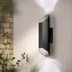 KICHLER 49608BKLED Estella 16.5" Led 2-Light Outdoor Wall Light In Black
