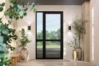 KICHLER 49608BKLED Estella 16.5" Led 2-Light Outdoor Wall Light In Black