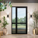 KICHLER 49608BKLED Estella 16.5" Led 2-Light Outdoor Wall Light In Black