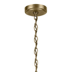 KICHLER 44029NBR Winslow 15.5" 3-Light Chandelier With Clear Seeded Glass In Natural Brass