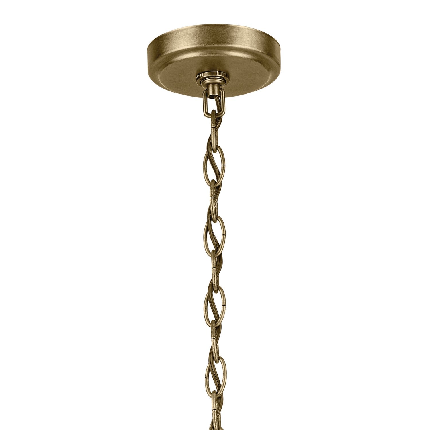 KICHLER 44029NBR Winslow 15.5" 3-Light Chandelier With Clear Seeded Glass In Natural Brass