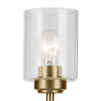 KICHLER 44029NBR Winslow 15.5" 3-Light Chandelier With Clear Seeded Glass In Natural Brass