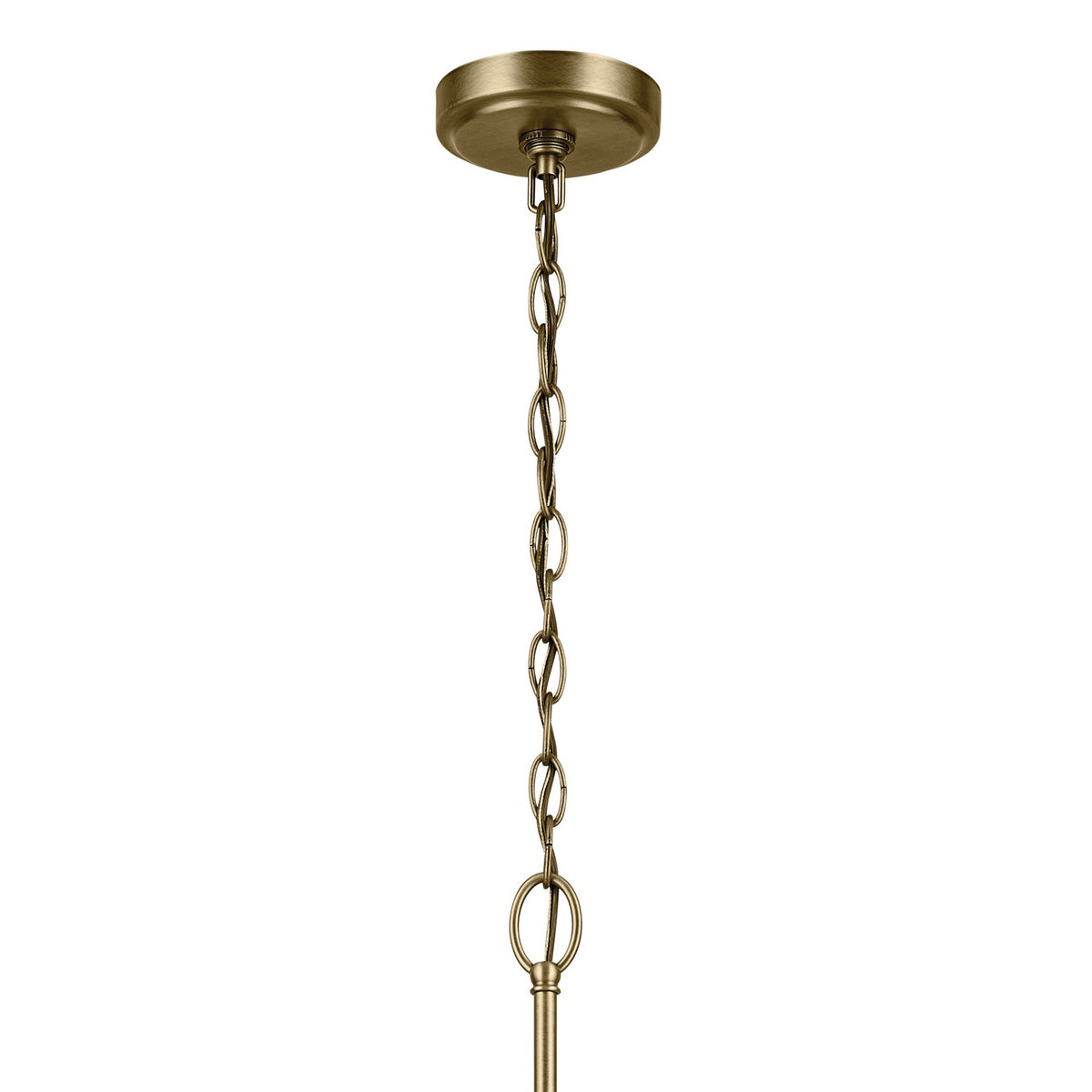 KICHLER 44034NBR Winslow 30.75" 3-Light Chandelier With Clear Seeded Glass In Natural Brass