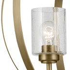 KICHLER 44034NBR Winslow 30.75" 3-Light Chandelier With Clear Seeded Glass In Natural Brass