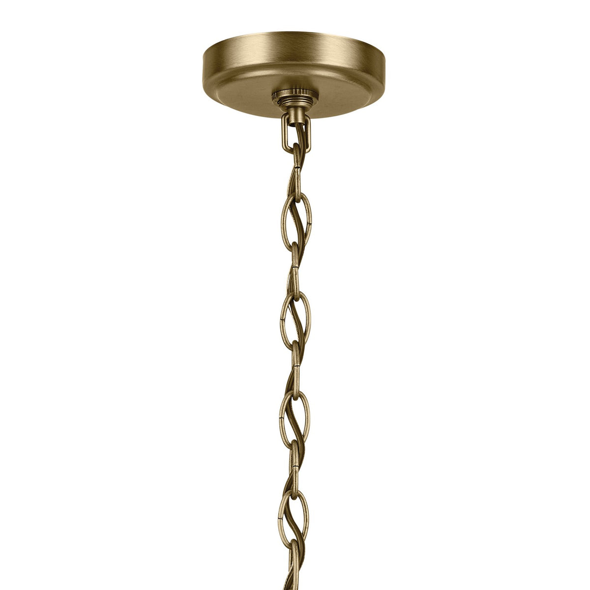 KICHLER 44030NBR Winslow 16.25" 5-Light Chandelier With Clear Seeded Glass In Natural Brass