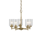 KICHLER 44030NBR Winslow 16.25" 5-Light Chandelier With Clear Seeded Glass In Natural Brass