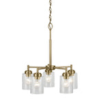 KICHLER 44030NBR Winslow 16.25" 5-Light Chandelier With Clear Seeded Glass In Natural Brass