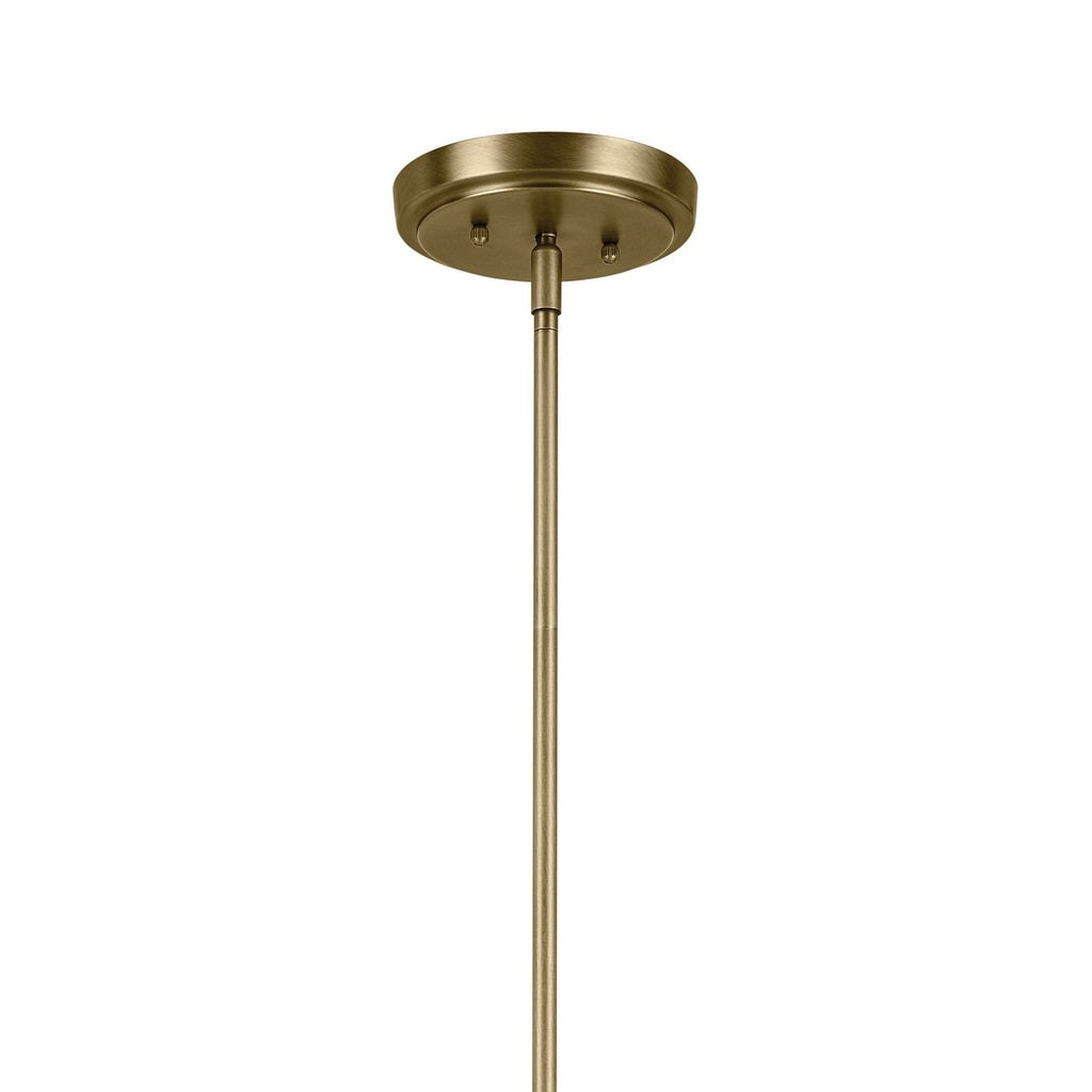 KICHLER 44035NBR Winslow 14.75" 8-Light Chandelier With Clear Seeded Glass In Natural Brass
