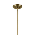 KICHLER 44035NBR Winslow 14.75" 8-Light Chandelier With Clear Seeded Glass In Natural Brass