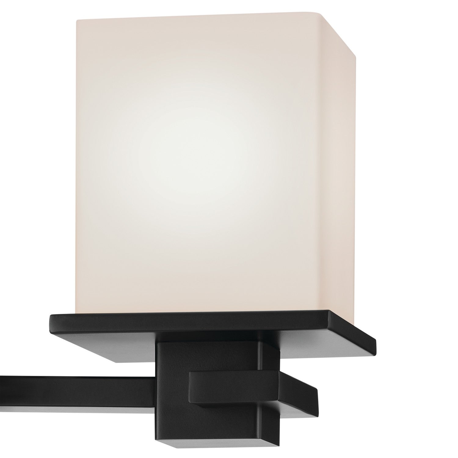 KICHLER 45149BK Tully 6.5" 1-Light Wall Sconce With Satin Etched Cased Opal Glass In Black